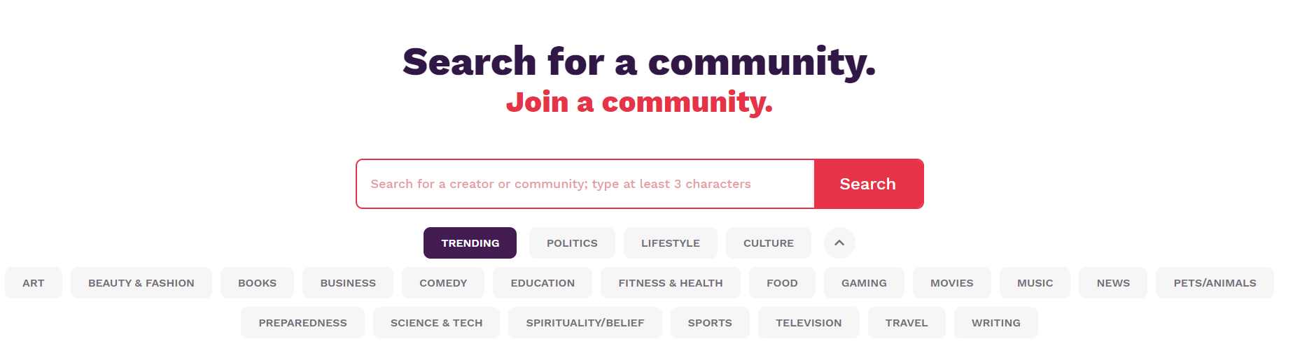 Discover new creators and communities on Locals.com